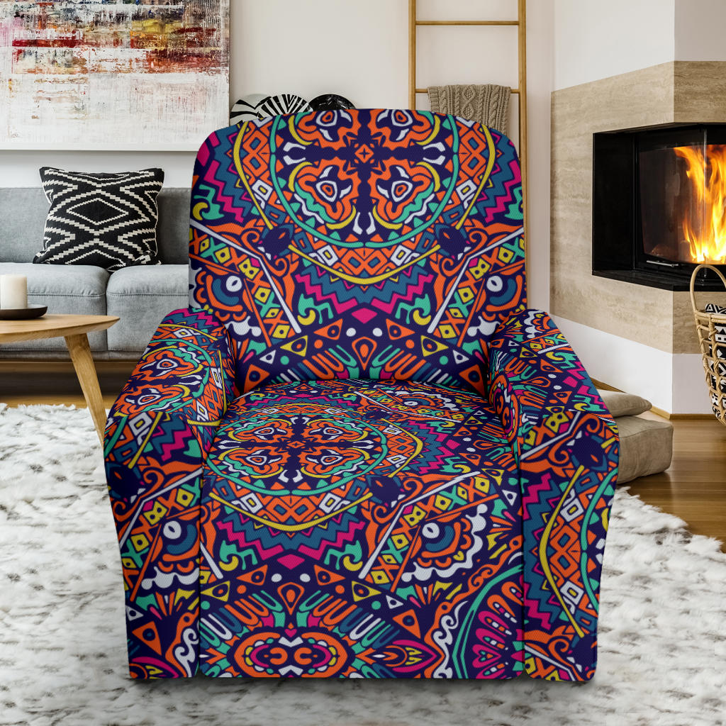 Boho Pattern Print Design 06 Recliner Slipcover with Pocket
