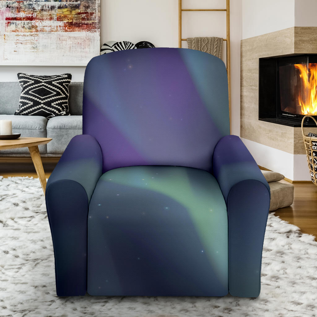 Aurora Borealis Pattern Print Design 01 Recliner Slipcover with Pocket