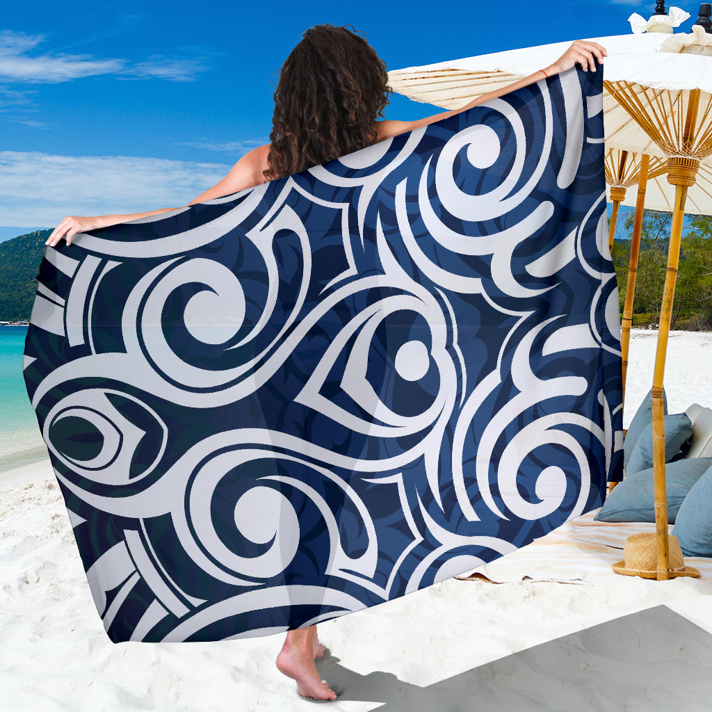Maori Pattern Print Design 01 Sarong Pareo Wrap
