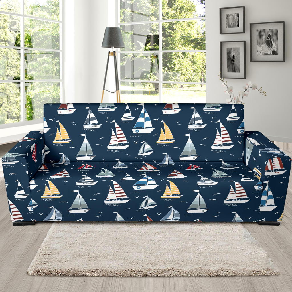 Sailboat Print Design LKS306 Sofa Slipcover