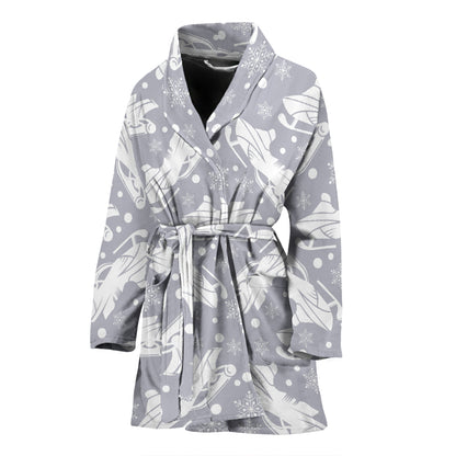 Snowmobile Print Design LKS302 Women Bathrobe
