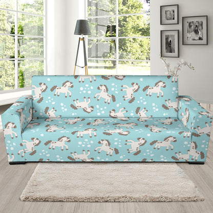 Horse Cute Print Design LKS306 Sofa Slipcover