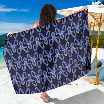Capricorn Zodiac Pattern Print Design 03 Sarong Pareo Wrap