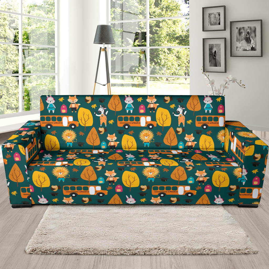 School Bus Print Design LKS309 Sofa Slipcover
