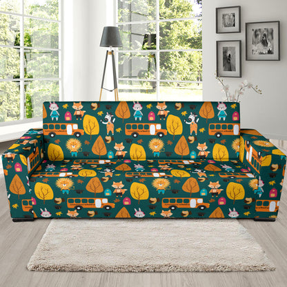 School Bus Print Design LKS309 Sofa Slipcover