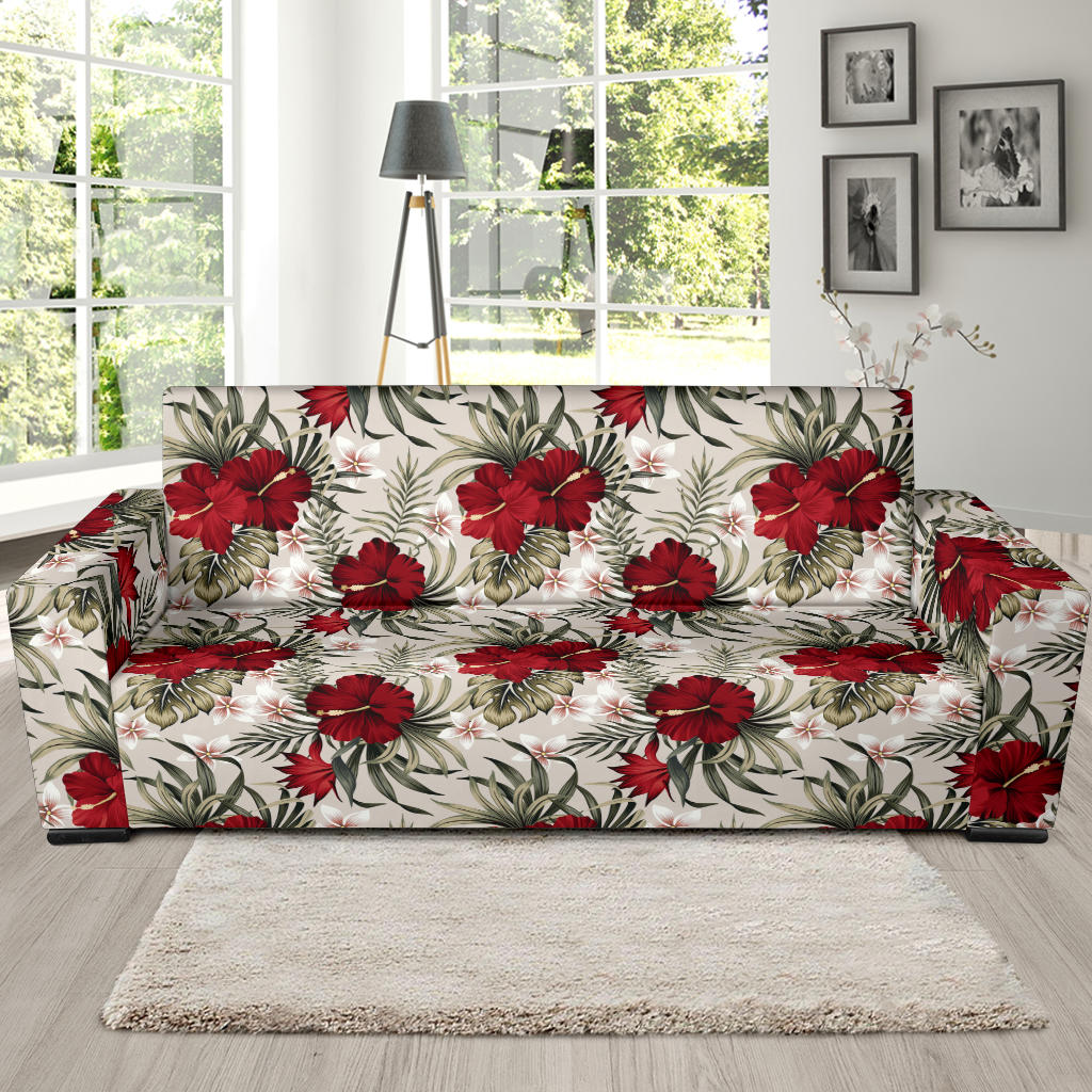 Hibiscus Print Design LKS3011 Sofa Slipcover