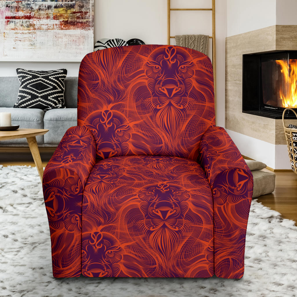 Leo Pattern Print Design 01 Recliner Slipcover with Pocket