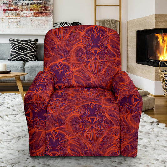 Leo Pattern Print Design 01 Recliner Slipcover with Pocket