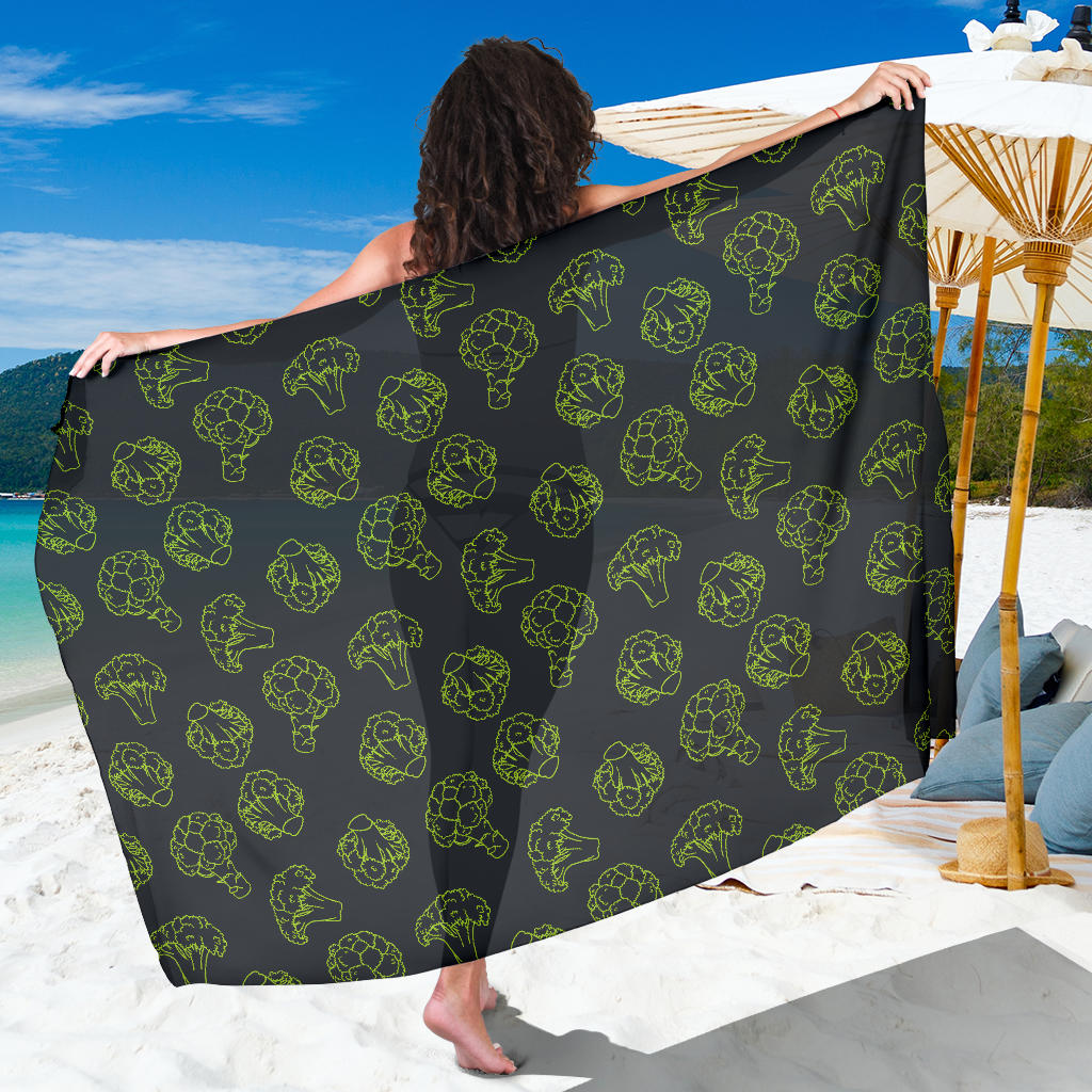 Broccoli Pattern Print Design 01 Sarong Pareo Wrap