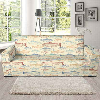 Salmon Fish Print Design LKS302 Sofa Slipcover
