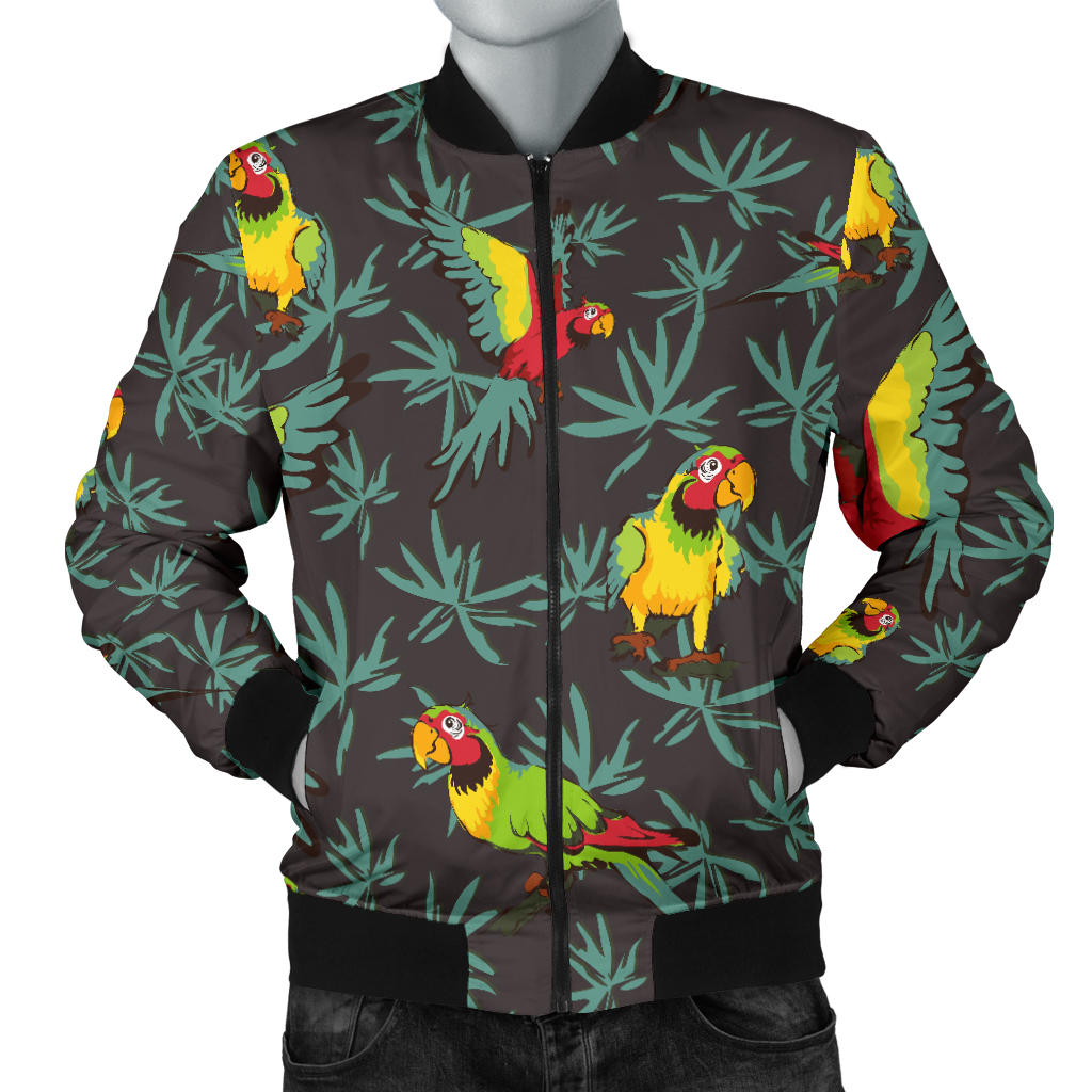 Parrot Themed Print Men Bomber Jacket