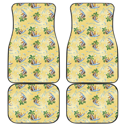 Surf Catch the Wave Design Car Floor Mats Front Back