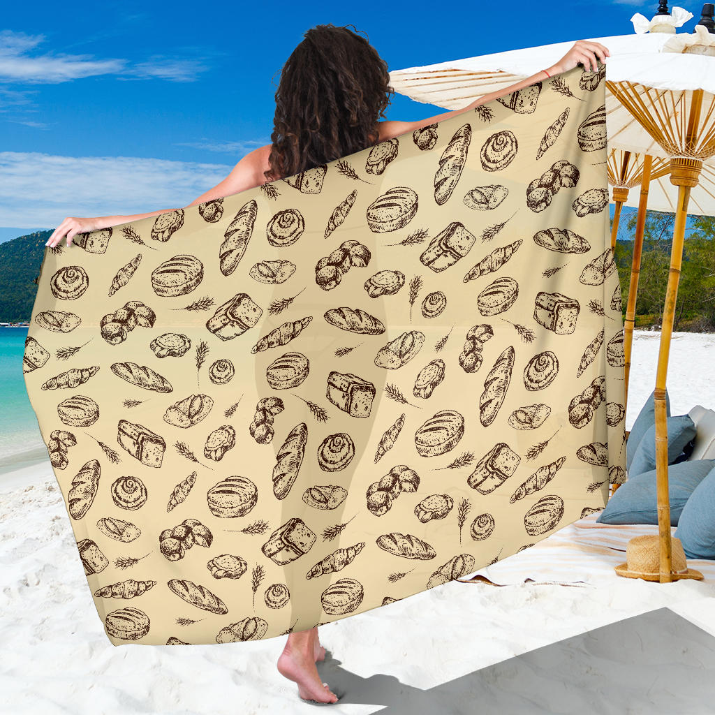 Bread Pattern Print Design 04 Sarong Pareo Wrap