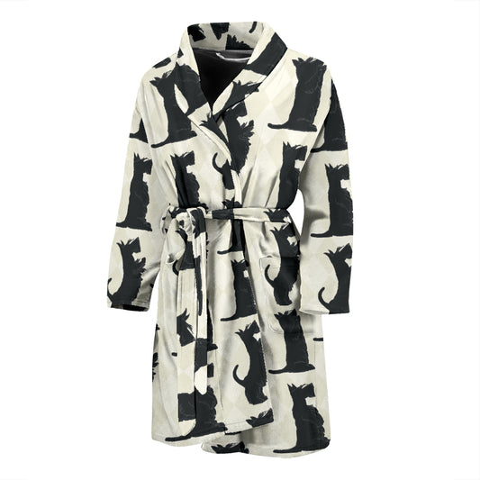Scottish Terriers Print Design LKS309 Men Bathrobe
