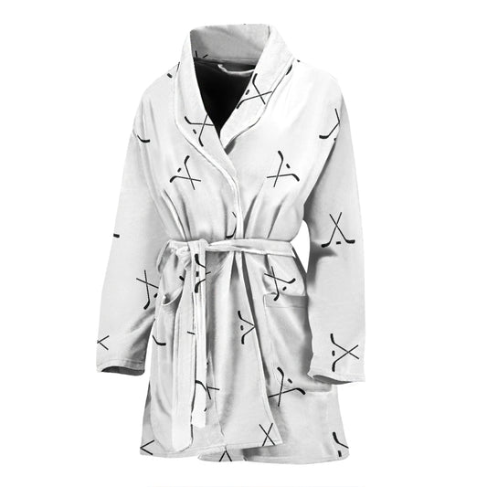 Hockey Print Design LKS304 Women Bathrobe
