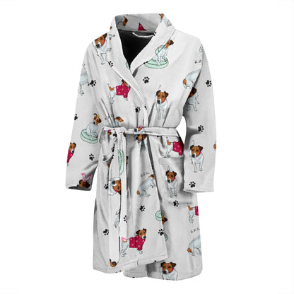 Russell Terriers Print Design LKS308 Men Bathrobe