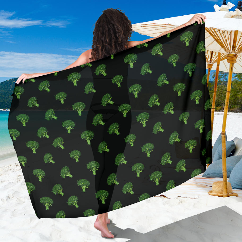 Broccoli Pattern Print Design 04 Sarong Pareo Wrap