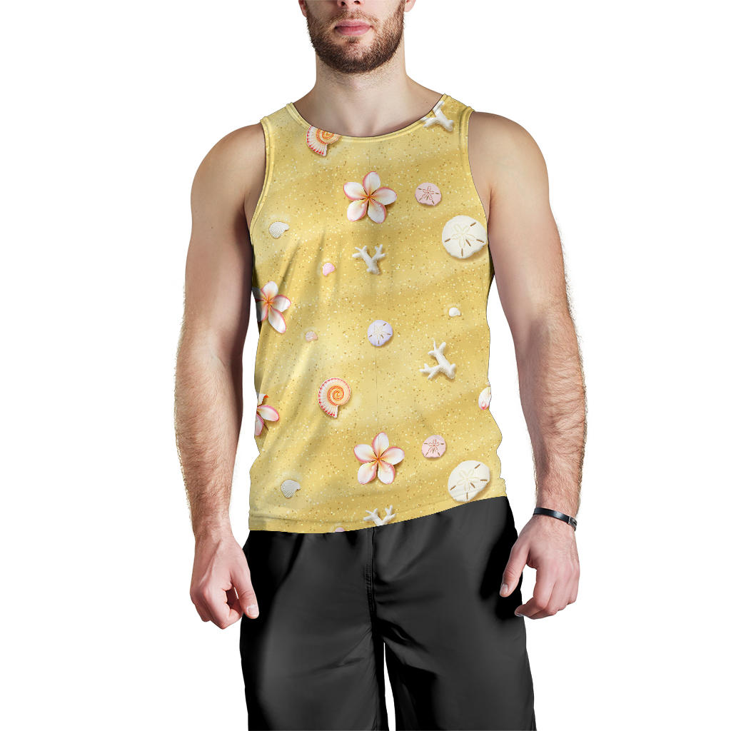 Beach Theme Print Men Tank Top