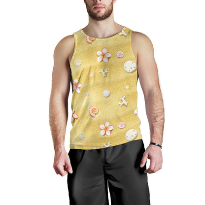Beach Theme Print Men Tank Top