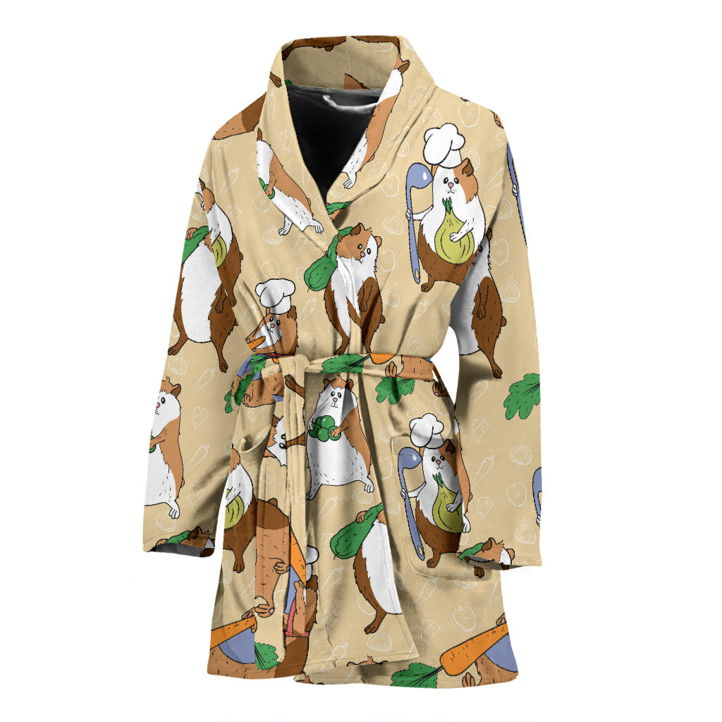 Guinea Pig Pattern Print Design 03 Women Bathrobe
