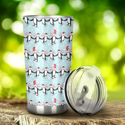Penguin Sking Design Tumbler