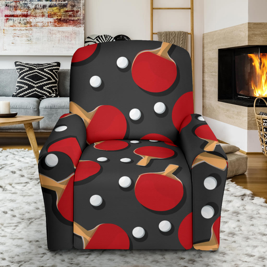 Ping Pong Pattern Print Design A05 Recliner Slipcover with Pocket