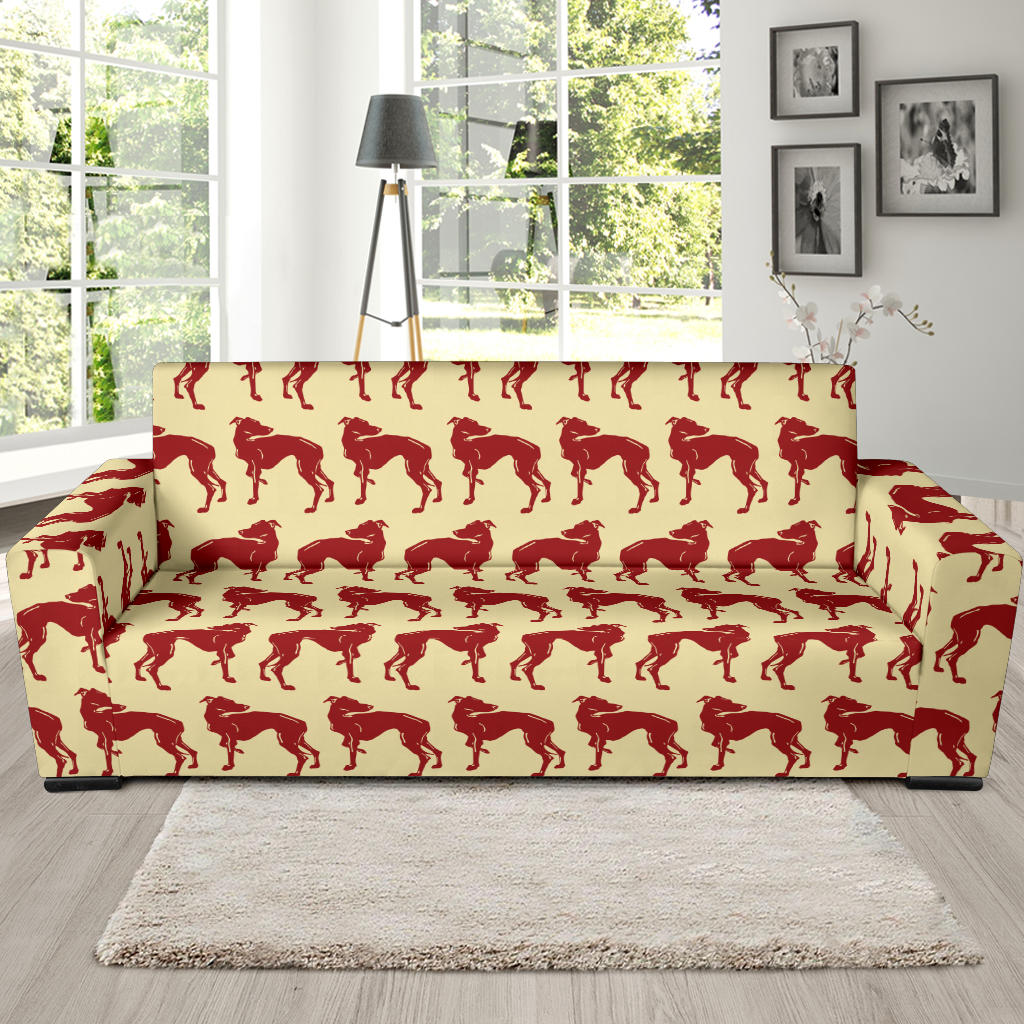 Whippets Print Design LKS301 Sofa Slipcover