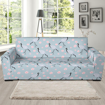 Sakura Bird Print Design LKS304 Sofa Slipcover
