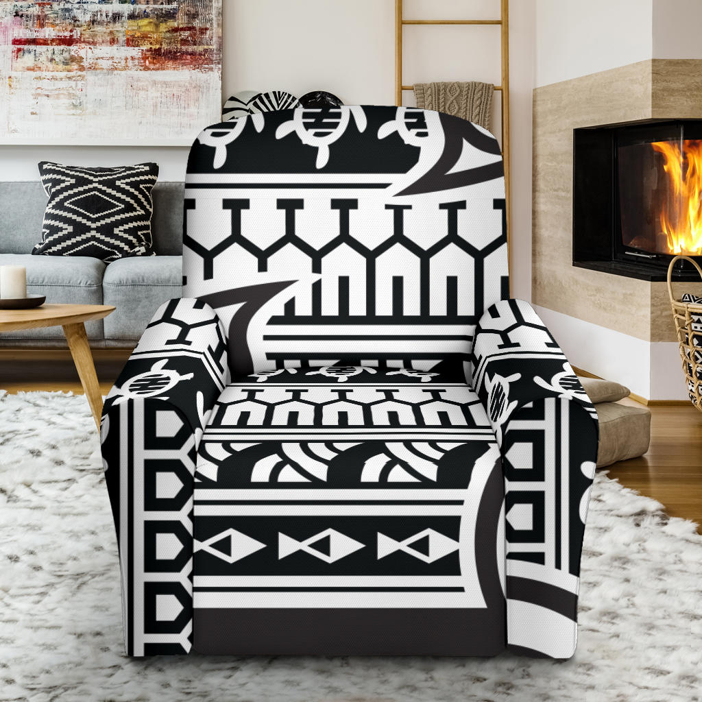 Samoan Style Print Design LKS305 Recliner Slipcover with Pocket