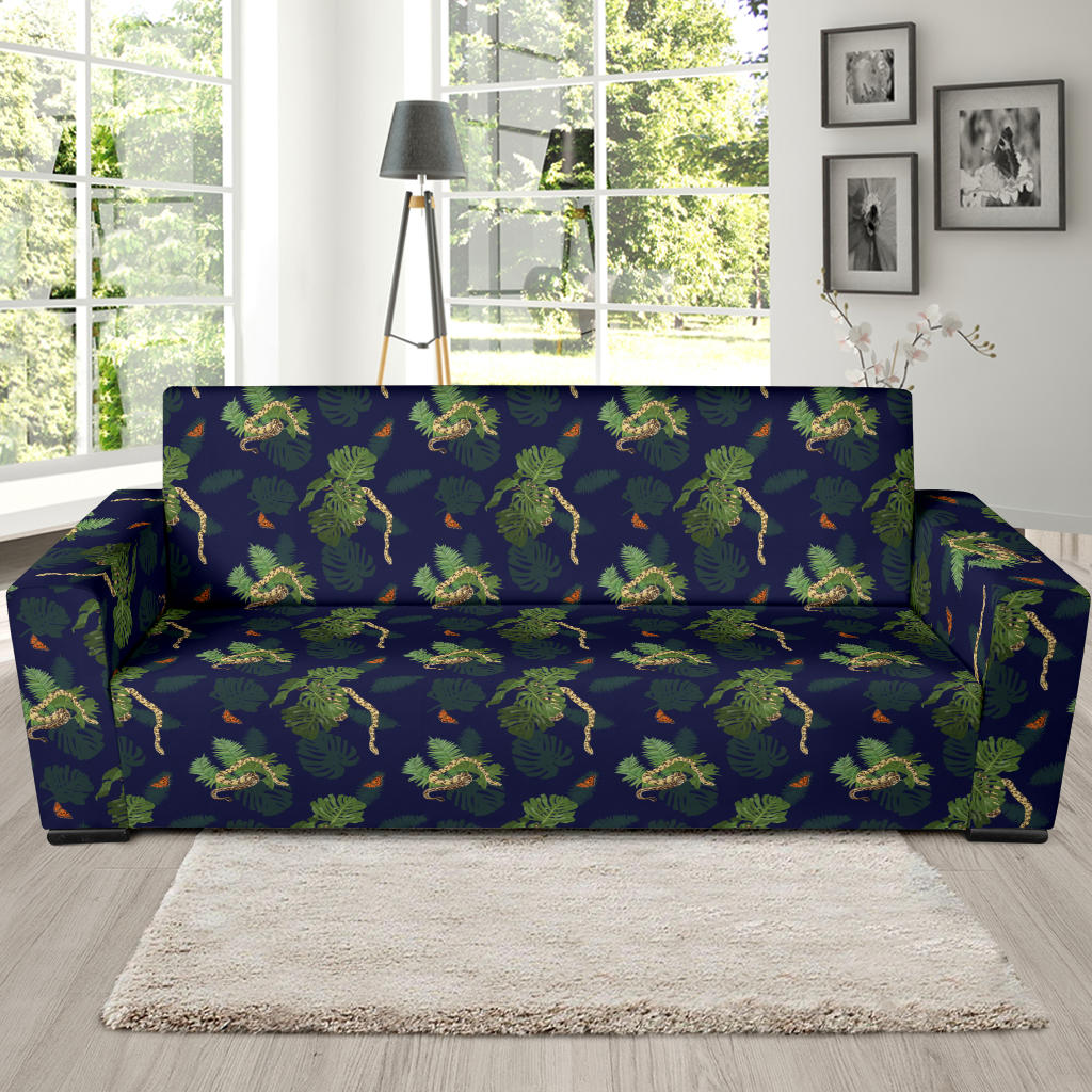 Boa Pattern Print Design 02 Sofa Slipcover