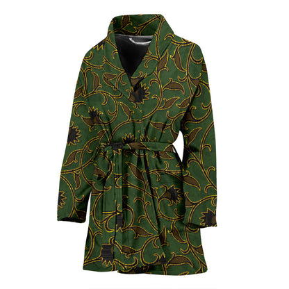 Brocade Pattern Print Design 02 Women Bathrobe