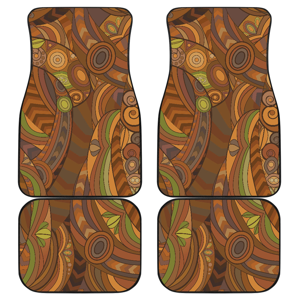 Maori Ornament Design Print Car Floor Mats Front Back