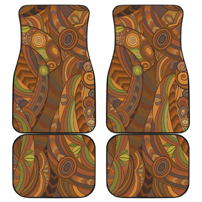 Maori Ornament Design Print Car Floor Mats Front Back