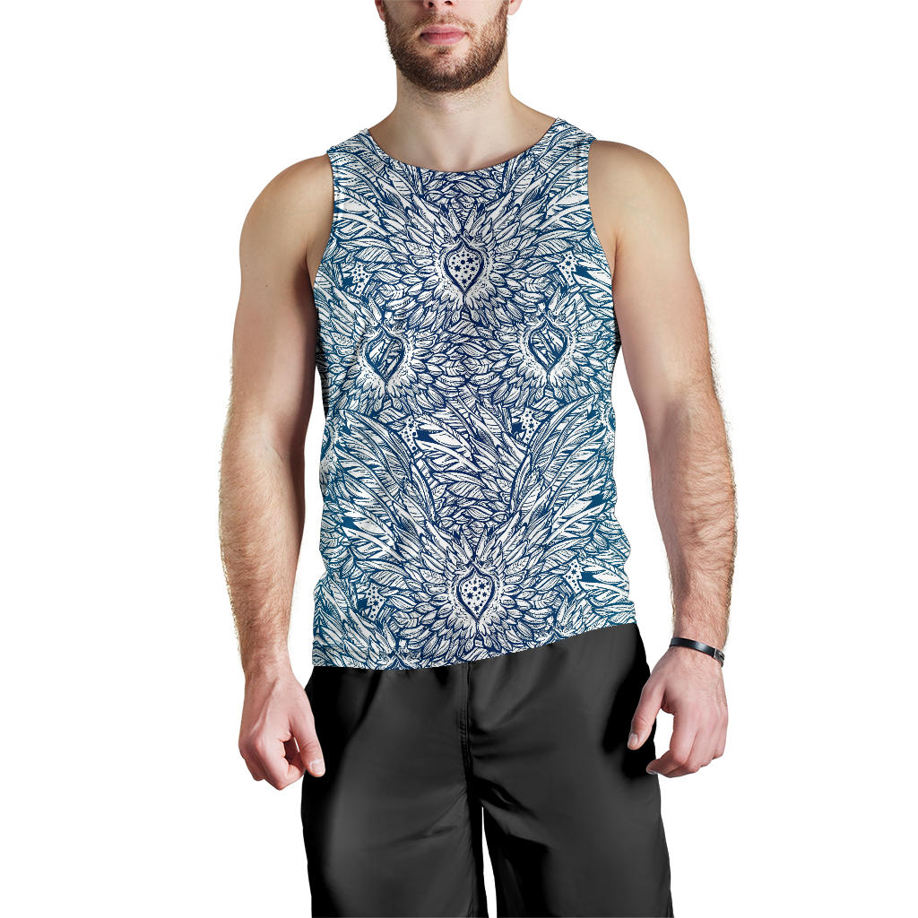 Angel Wings Boho Design Themed Print Men Tank Top