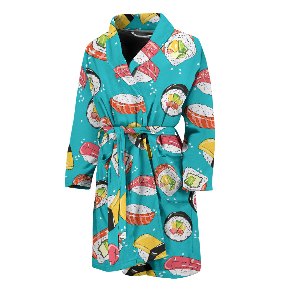 Sushi Print Design LKS305 Men Bathrobe