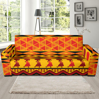 African Pattern Print Design 01 Sofa Slipcover