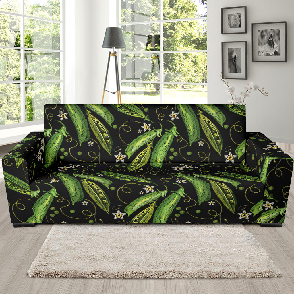 Peas Pattern Print Design A02 Sofa Slipcover