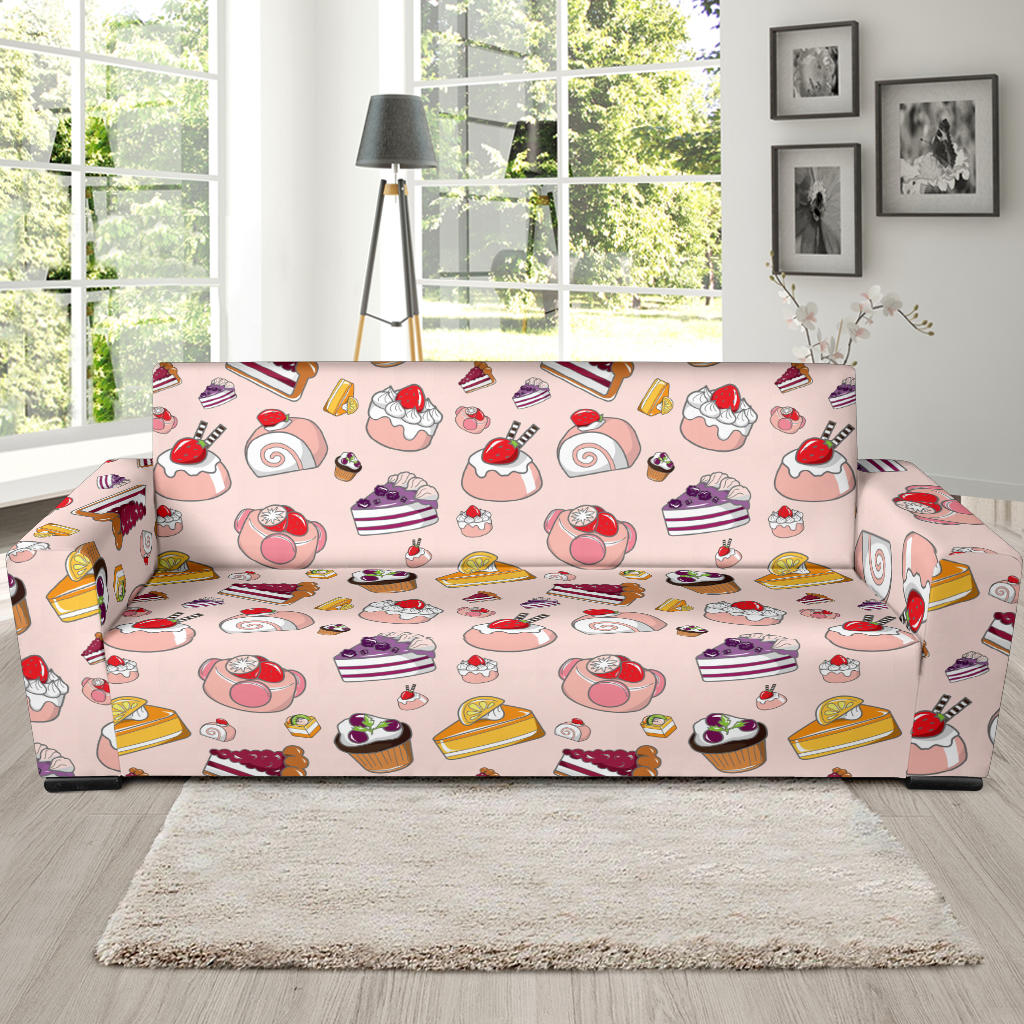 Cake Pattern Print Design 01 Sofa Slipcover