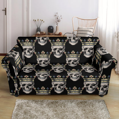 Skull King Print Design LKS3010 Loveseat Couch Slipcover