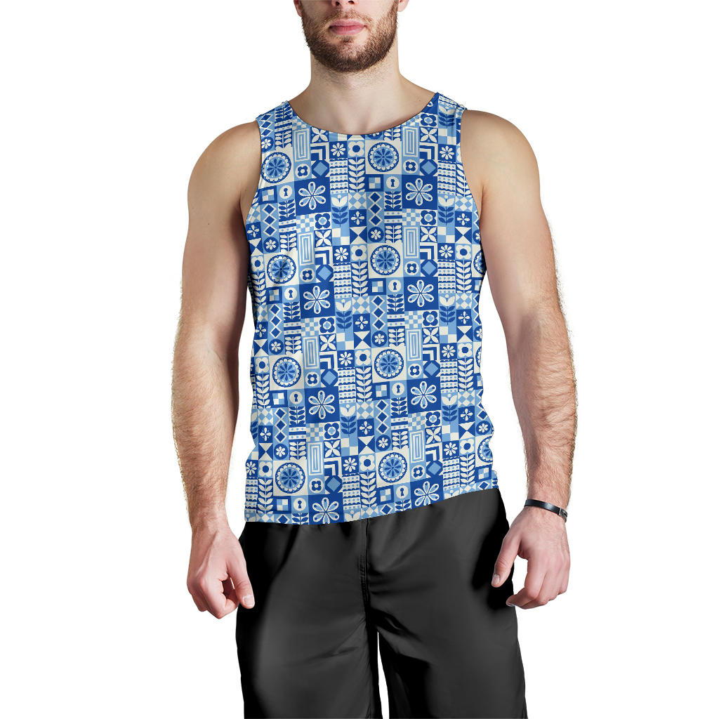 Swedish Print Pattern Men Tank Top