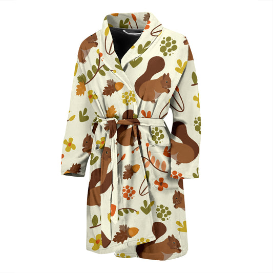 Squirrel Print Design LKS3010 Men Bathrobe