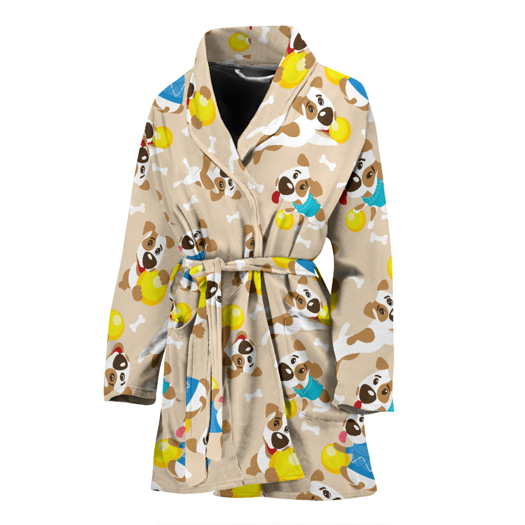 Russell Terriers Cute Print Design LKS304 Women Bathrobe