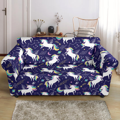 Unicorn Print Design LKS305 Loveseat Couch Slipcover