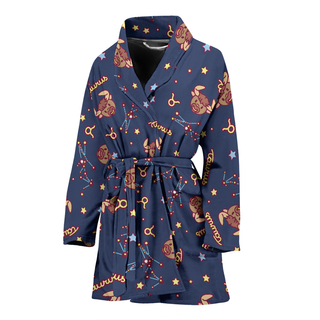 Taurus Print Design LKS304 Women Bathrobe