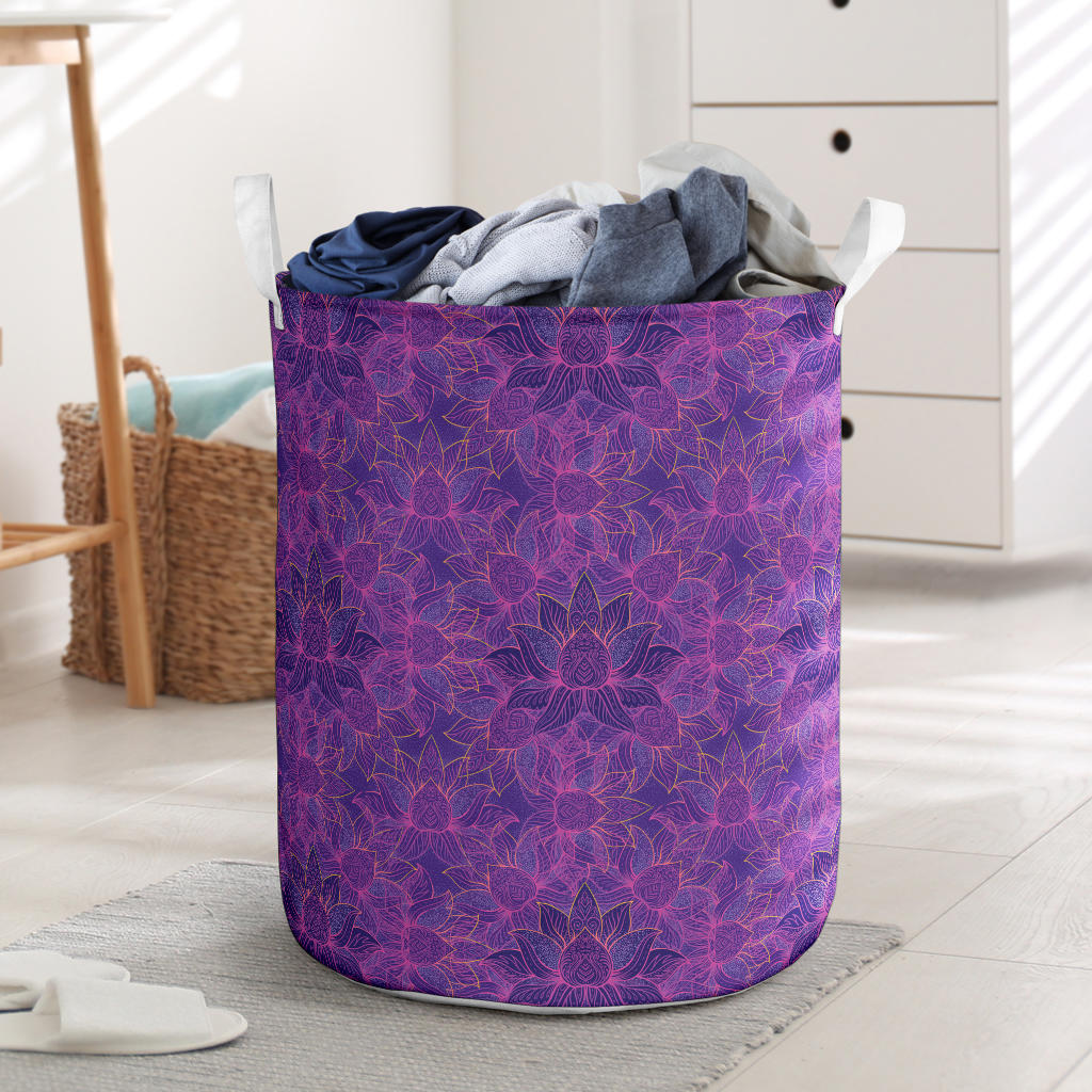 Bohemian Lotus Mandala Style Laundry Basket