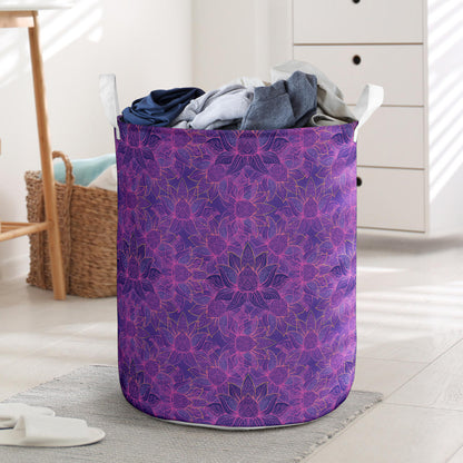 Bohemian Lotus Mandala Style Laundry Basket