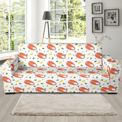 Salmon Steak Print Design LKS303 Sofa Slipcover