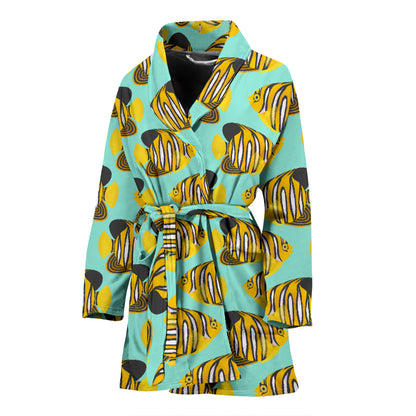 Angelfish Print Design LKS402 Women Bathrobe