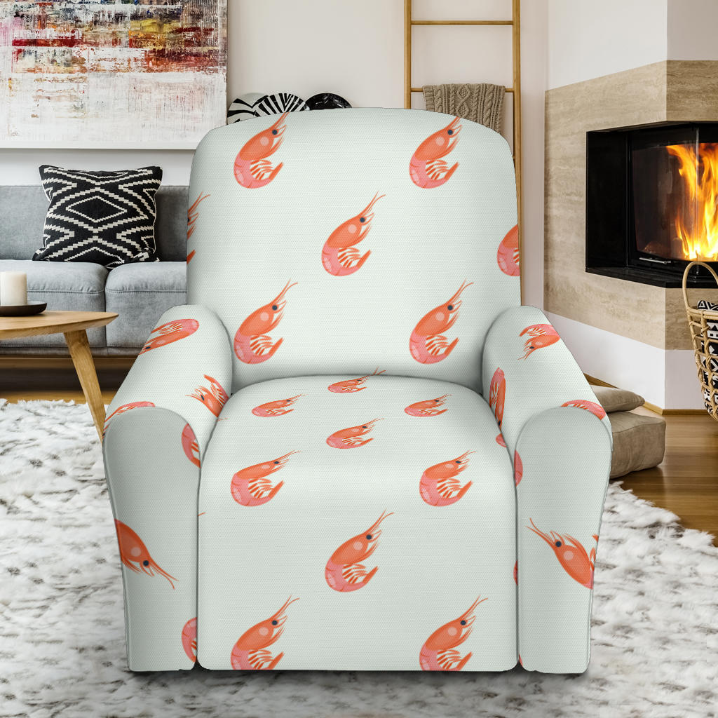 Shrimp Print Design LKS304 Recliner Slipcover with Pocket