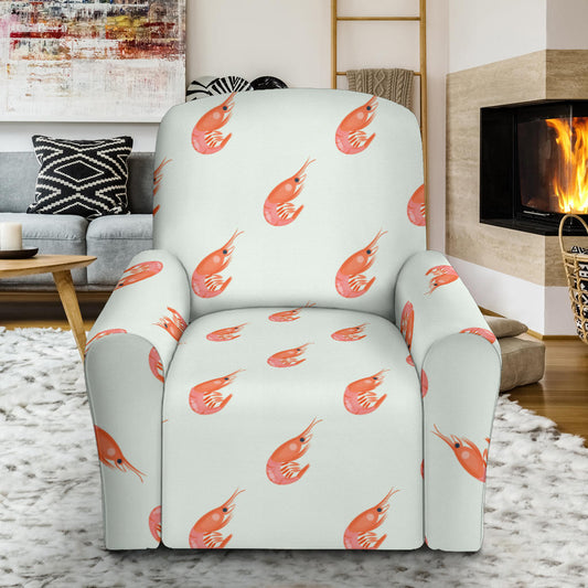 Shrimp Print Design LKS304 Recliner Slipcover with Pocket
